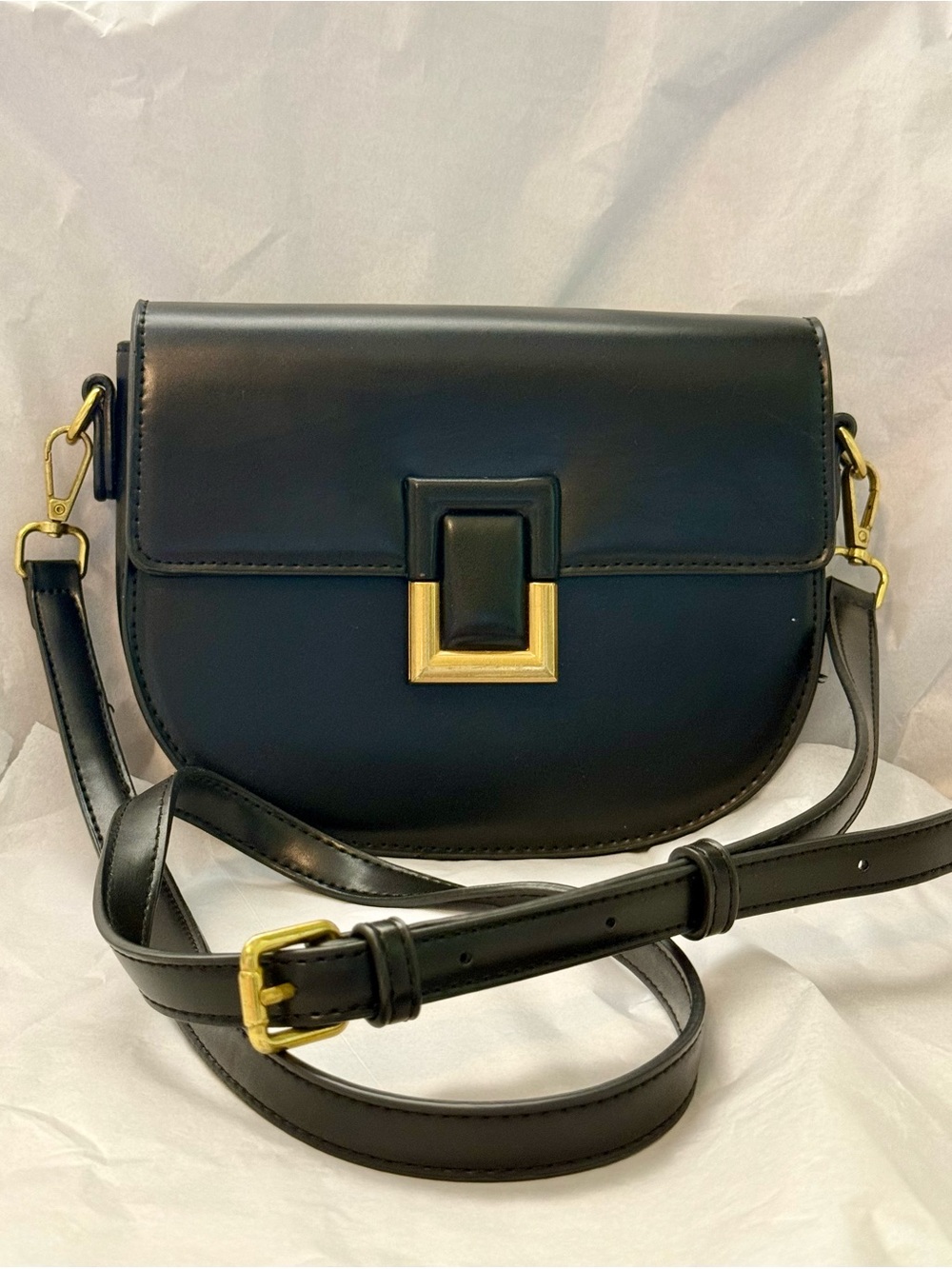 Miztique pre-owned Black Crossbody Bag with Gold Accents